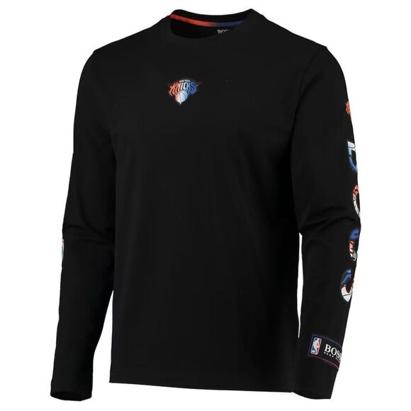 Hugo Boss New York Knicks Long Sleeve Shirt - NWT‎ - Medium Black with Lanyard - Picture 2 of 15